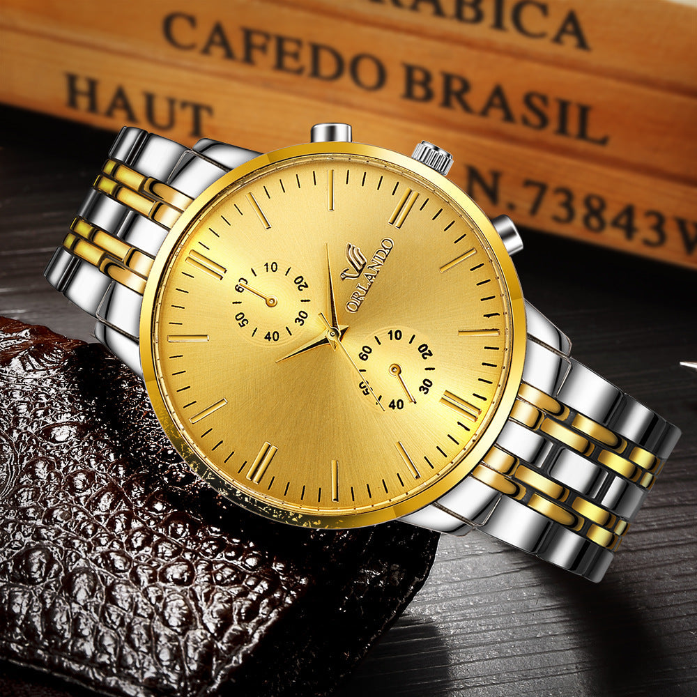 Orlando men's watch with steel strap: timeless elegance