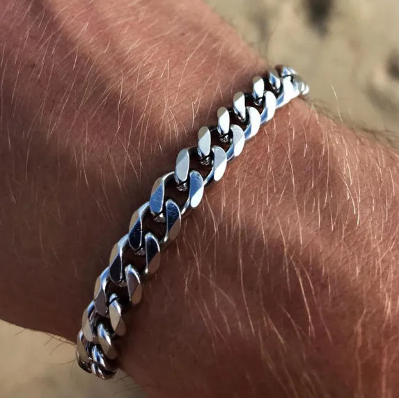 Men's Bracelets Solid Color Steel Titanium