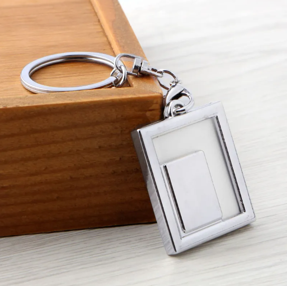 Men's economic photo holder keychain