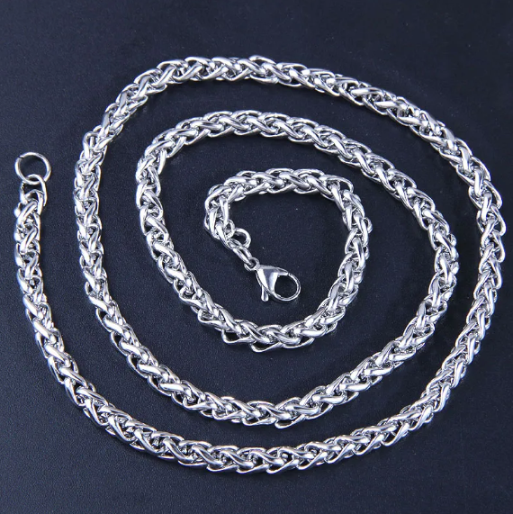 Silver Stainless Steel Patchwork Necklace (Very Original)