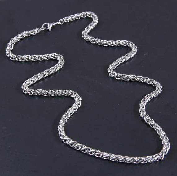 Silver Stainless Steel Patchwork Necklace (Very Original)